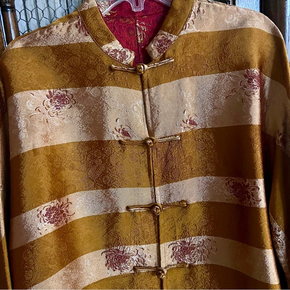 Authentic 100% Silk Reversible Japanese Kimono Top - Picture 4 of 7